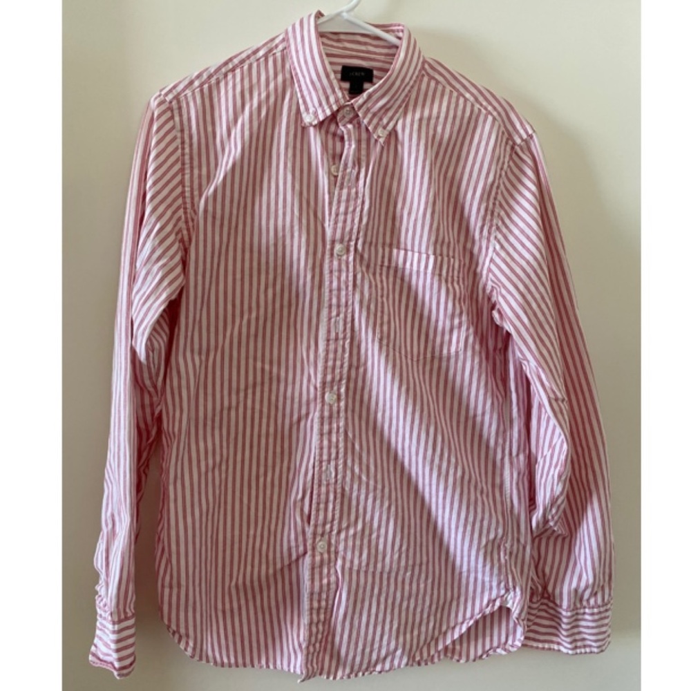 J. Crew casual pinstripe long sleeve button down